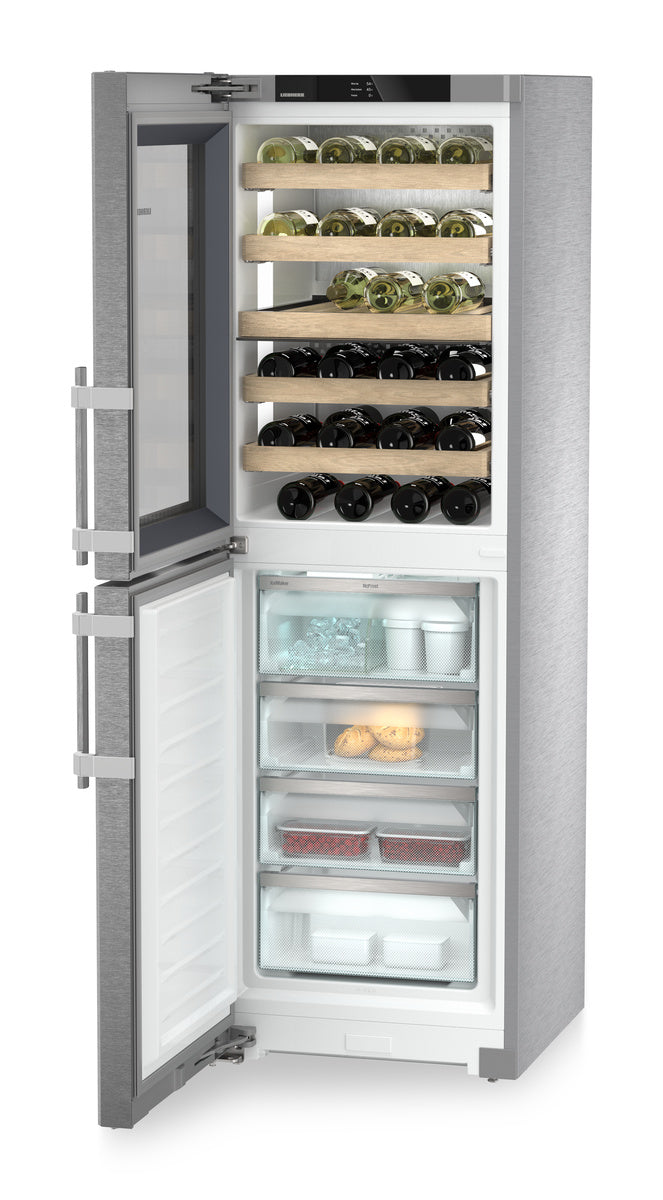 Liebherr Combination with NoFrost freezer compartment and wine tempering compartment, Left Hinged - Stainless (SW5291)