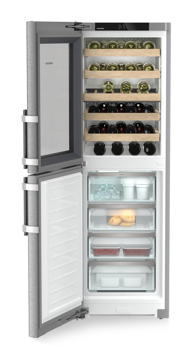 LIEBHERR Combination with NoFrost freezer compartment and wine tempering compartment, Left Hinged - Stainless (SW5291)