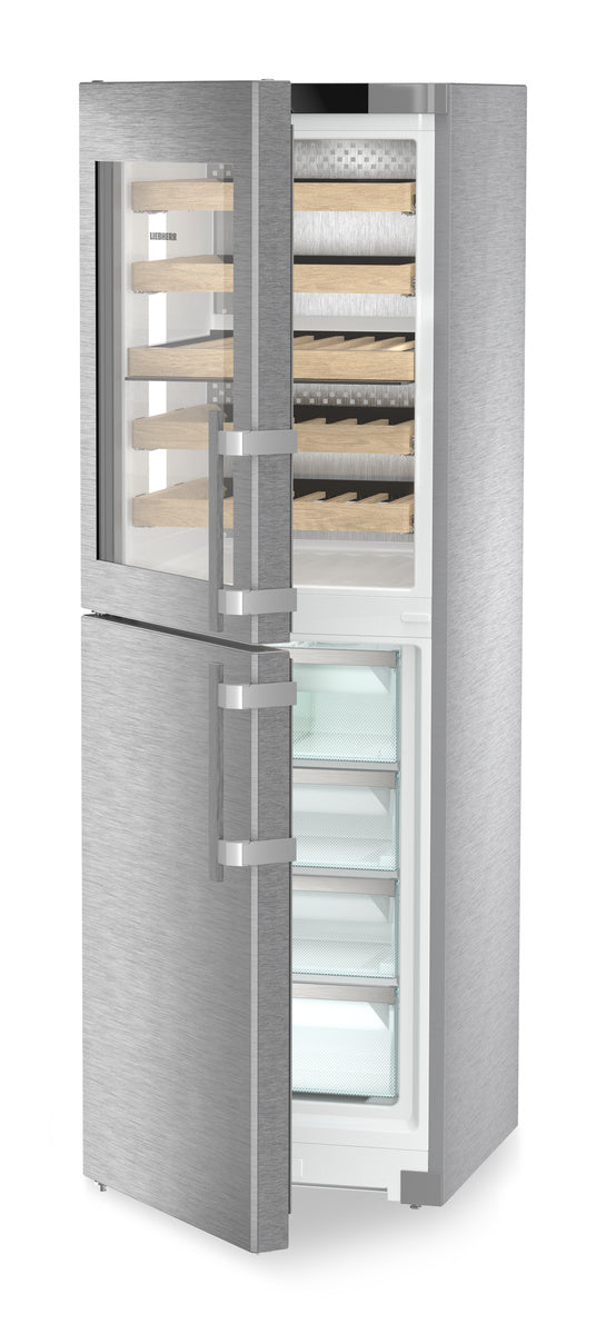 LIEBHERR Combination with NoFrost freezer compartment and wine tempering compartment, Left Hinged - Stainless (SW5291)