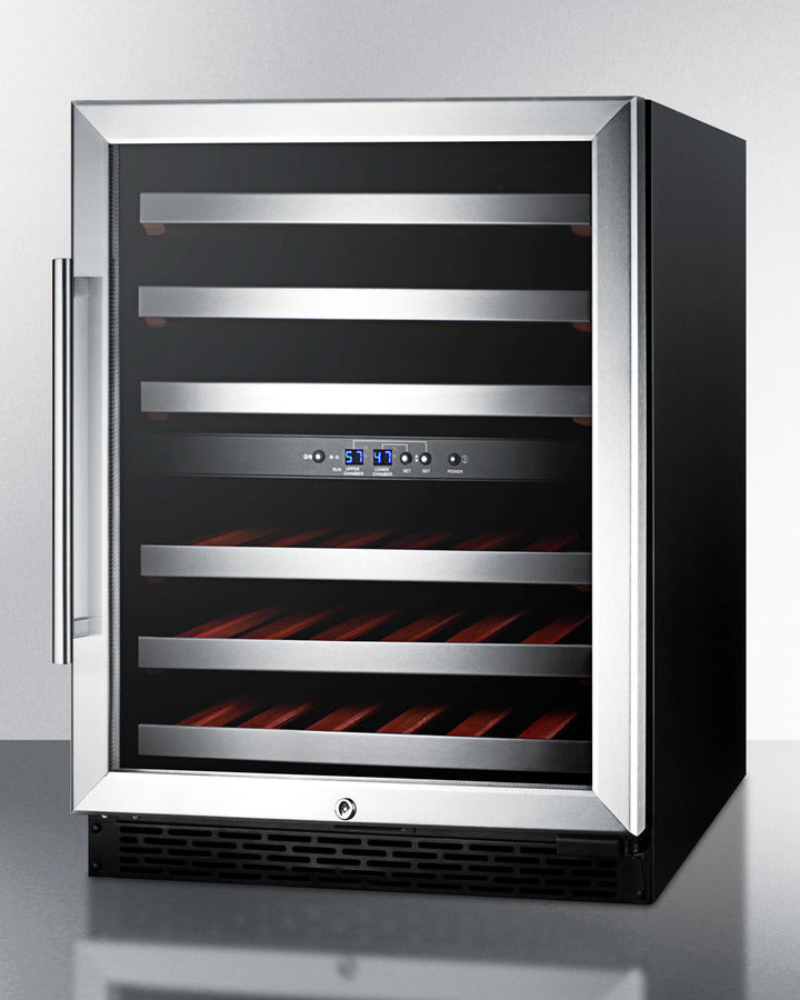 SUMMIT 24" Wide Built-In Wine Cellar, ADA Compliant - Black (SWC530BLBISTADA)