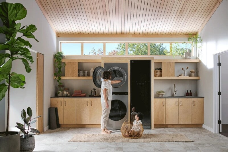 LG Studio Washtower™ Smart Front Load 5.0 Cu. Ft. Washer And 7.4 Cu. Ft. Gas Dryer With Center Control® - Noble Steel (SWWG50N3)
