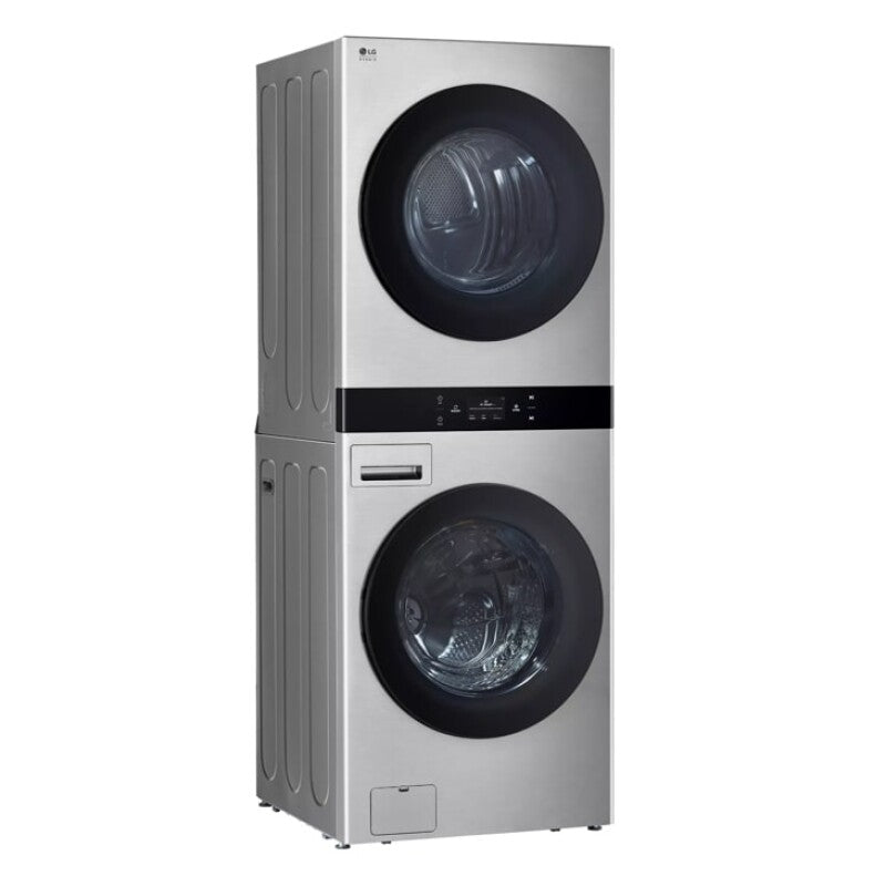 LG Studio Washtower™ Smart Front Load 5.0 Cu. Ft. Washer And 7.4 Cu. Ft. Gas Dryer With Center Control® - Noble Steel (SWWG50N3)