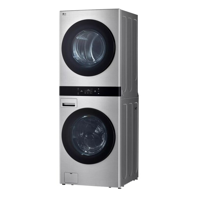 LG Studio Washtower™ Smart Front Load 5.0 Cu. Ft. Washer And 7.4 Cu. Ft. Gas Dryer With Center Control® - Noble Steel (SWWG50N3)