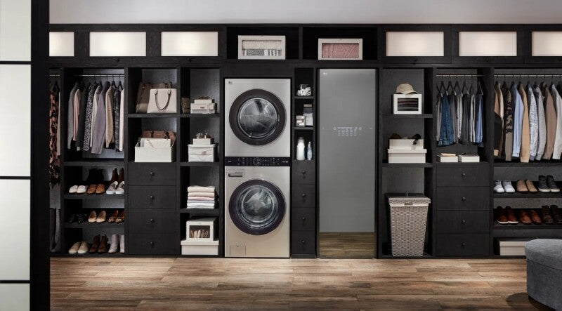 LG Studio Washtower™ Smart Front Load 5.0 Cu. Ft. Washer And 7.4 Cu. Ft. Gas Dryer With Center Control® - Noble Steel (SWWG50N3)