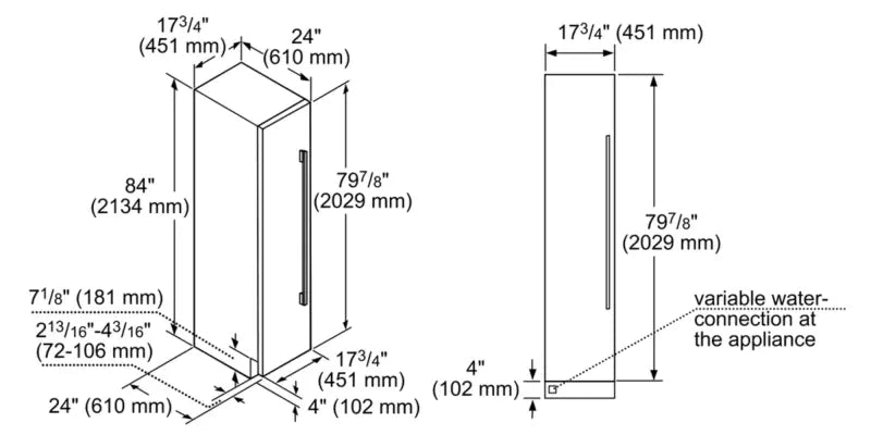Thermador Built-in Freezer Column 18" - Panel Ready (T18IF905SP)