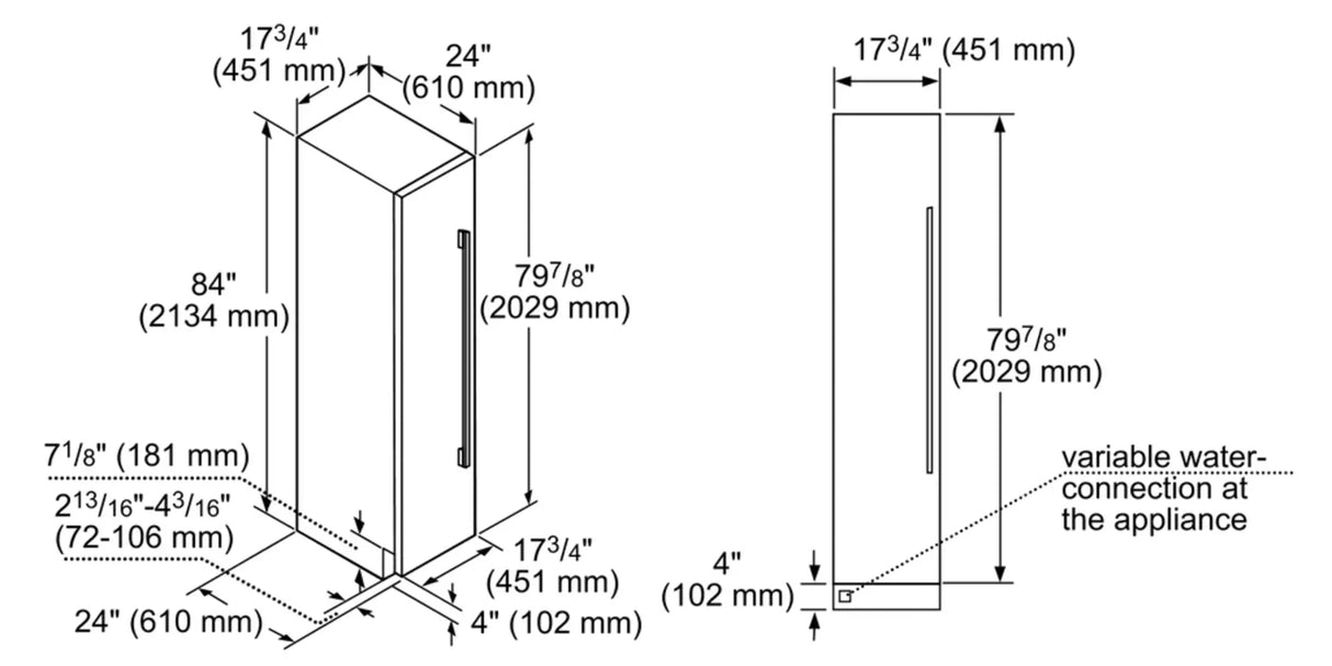 THERMADOR Freedom® Built-in Freezer Column 18'' Panel Ready - Panel Ready (T18IF905SP)