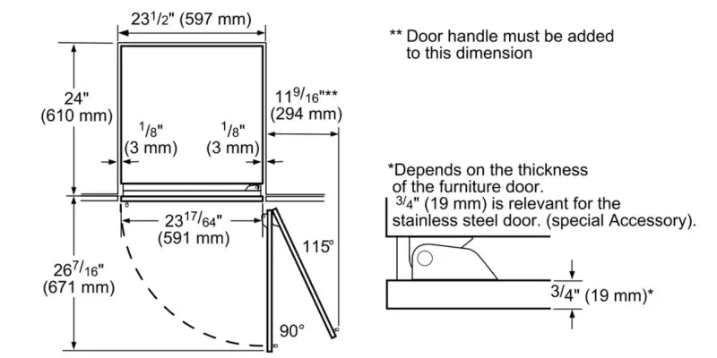Thermador Built-in Refrigerator Column Built-in Refrigerator Column - Panel Ready (T23IR905SP)