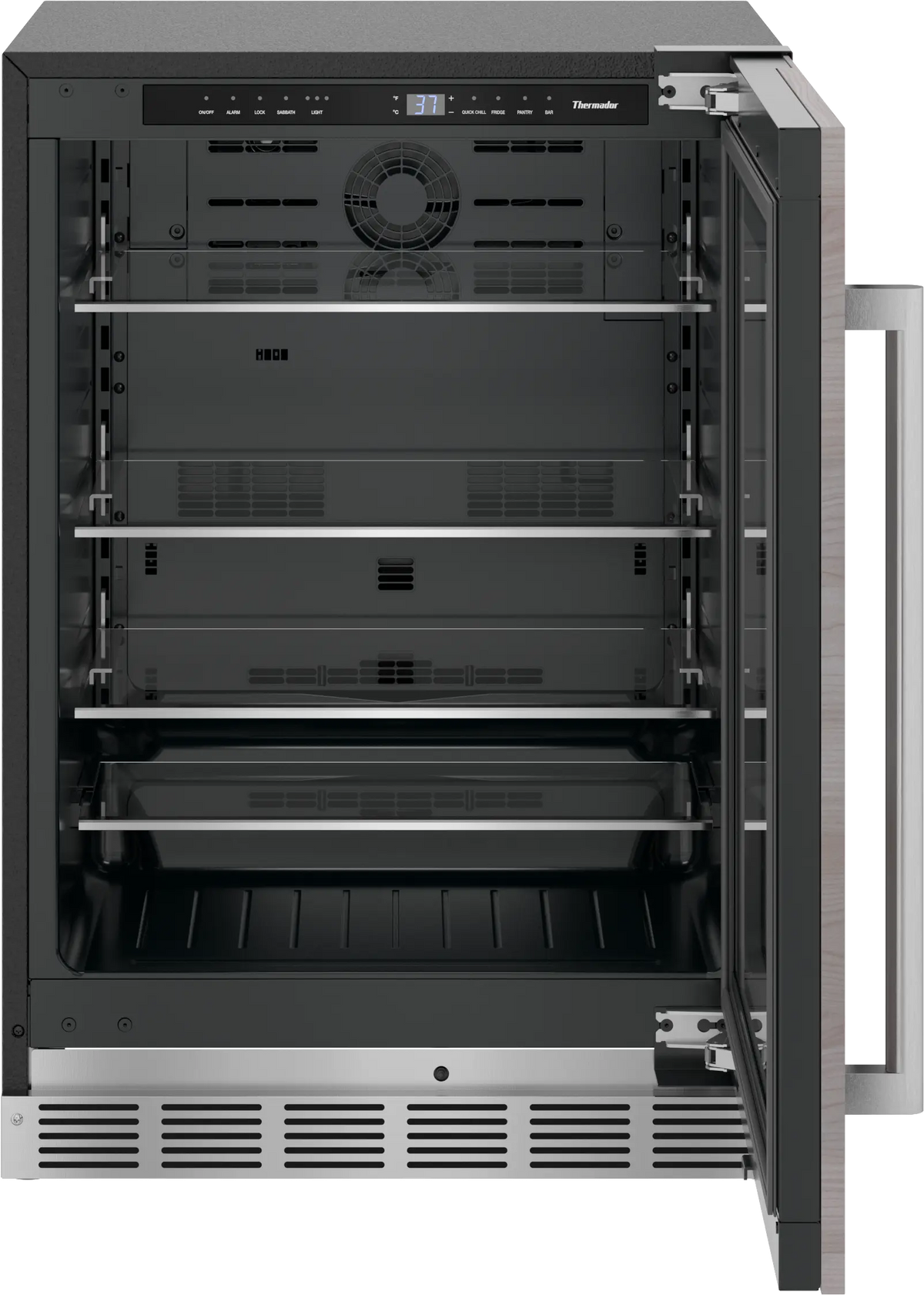 THERMADOR Freedom® Under Counter Refrigerator With Glass Door 24'' Panel Ready, Right Hinge - Panel Ready (T24UR905RP)