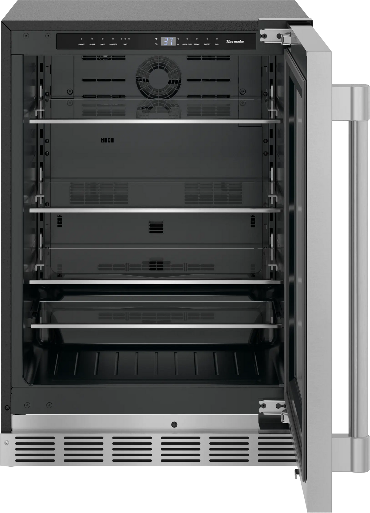 THERMADOR Freedom® Under Counter Refrigerator With Glass Door 24'' , Right Hinge - Stainless Steel (T24UR925RS)