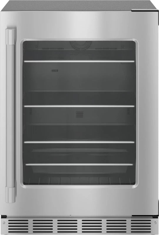THERMADOR Freedom® Under Counter Refrigerator With Glass Door 24'' Professional , Right Hinge - Stainless Steel (T24UR925RS)