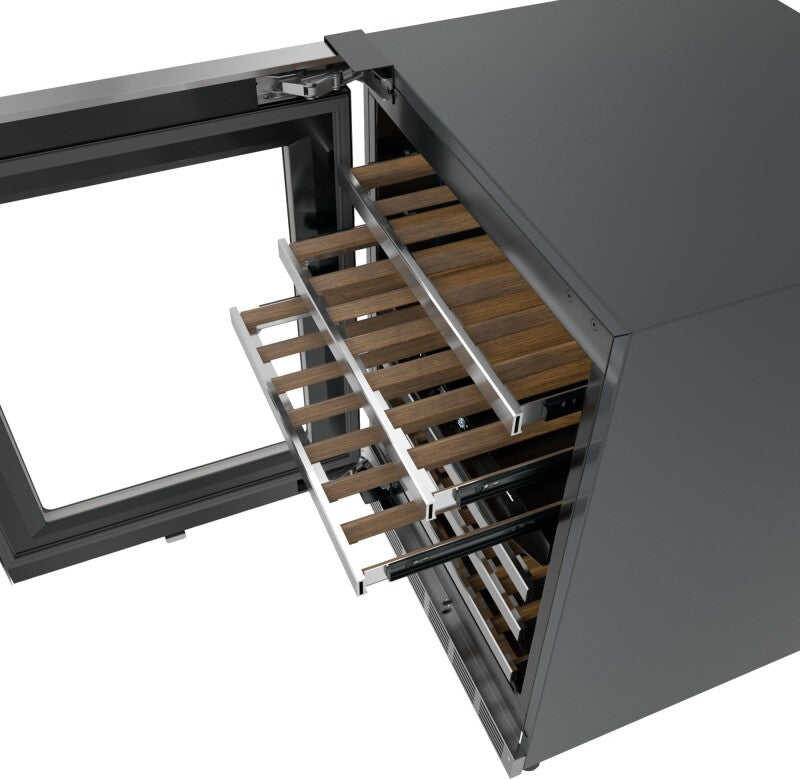 Thermador Freedom Under Counter Wine Cooler with Glass Door 24" Professional Left Hinge - Stainless Steel (T24UW925LS)