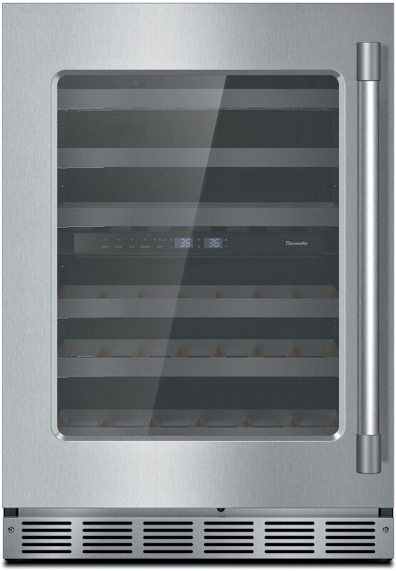 Thermador Freedom Under Counter Wine Cooler with Glass Door 24" Professional Left Hinge - Stainless Steel (T24UW925LS)