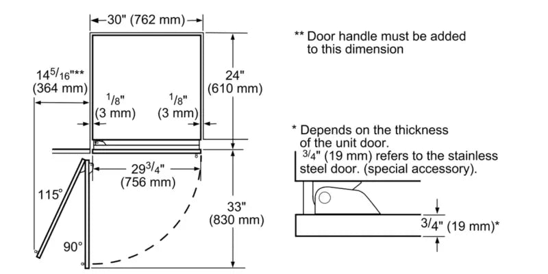 Thermador Built-in Freezer Column 30" - Panel Ready (T30IF905SP)