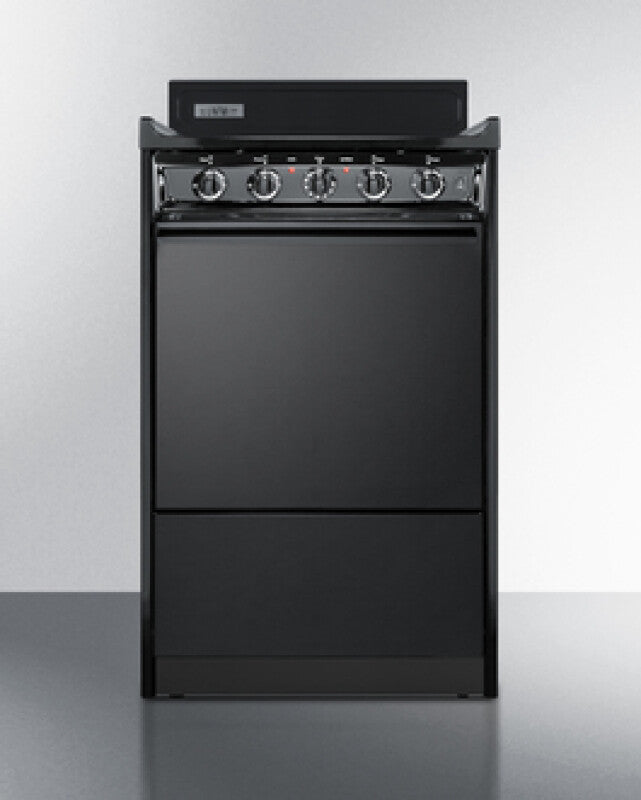 SUMMIT 20" Wide Electric Coil Range - Black (TEM110C)