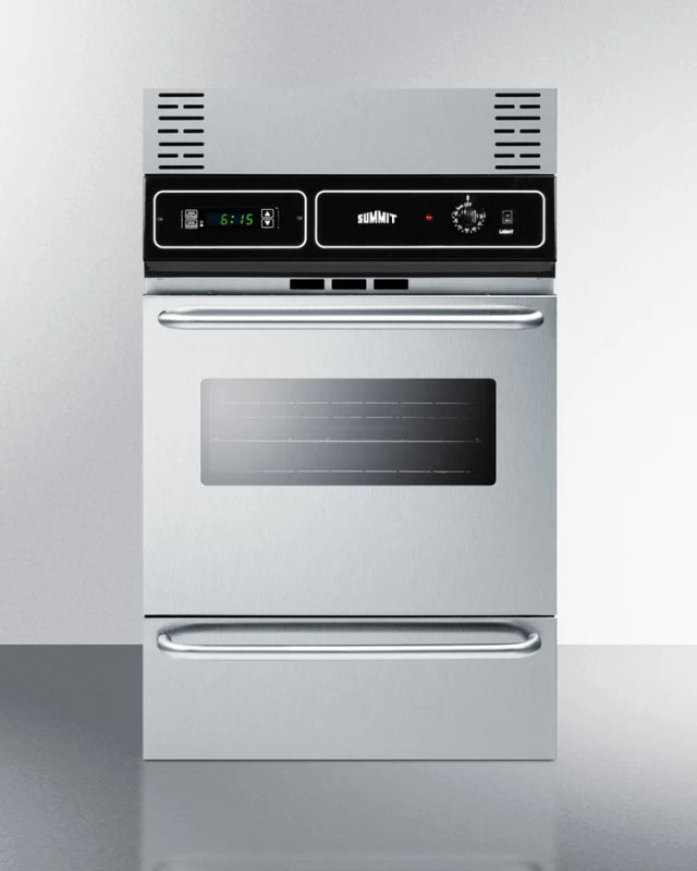 Summit 24" Wide Electric Wall Oven - Stainless Steel (TEM721BKW)