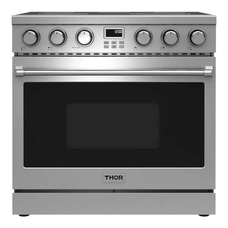 THOR KITCHEN 36 Inch Contemporary Professional Electric Range Thor Kitchen - Stainless Steel (ARE36)