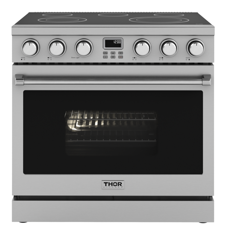 THOR KITCHEN 36 Inch Contemporary Professional Electric Range Thor Kitchen - Stainless Steel (ARE36)