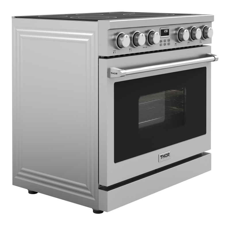 THOR KITCHEN 36 Inch Contemporary Professional Electric Range Thor Kitchen - Stainless Steel (ARE36)