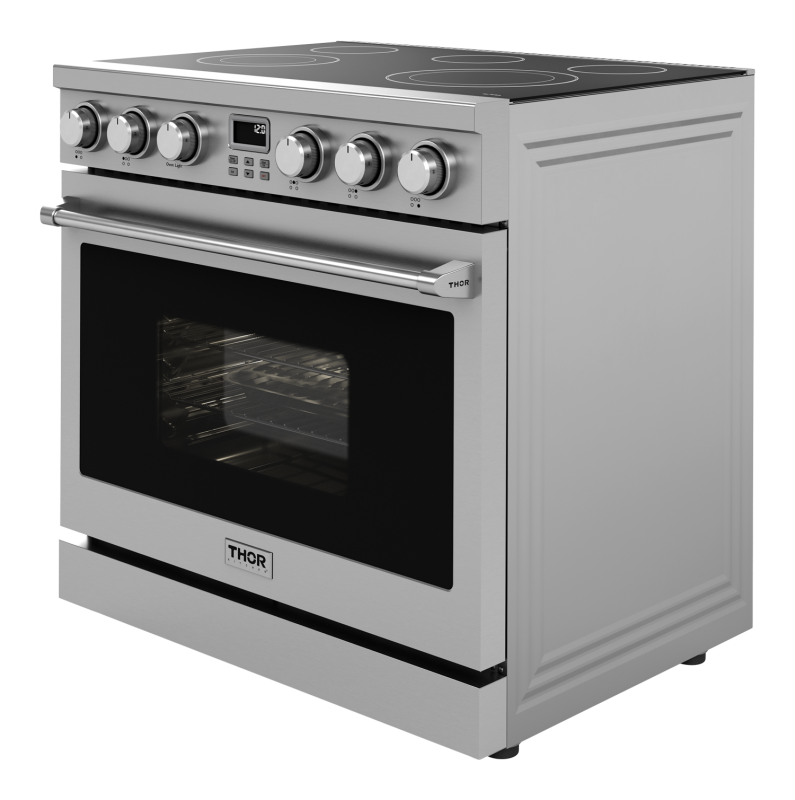 THOR KITCHEN 36 Inch Contemporary Professional Electric Range Thor Kitchen - Stainless Steel (ARE36)
