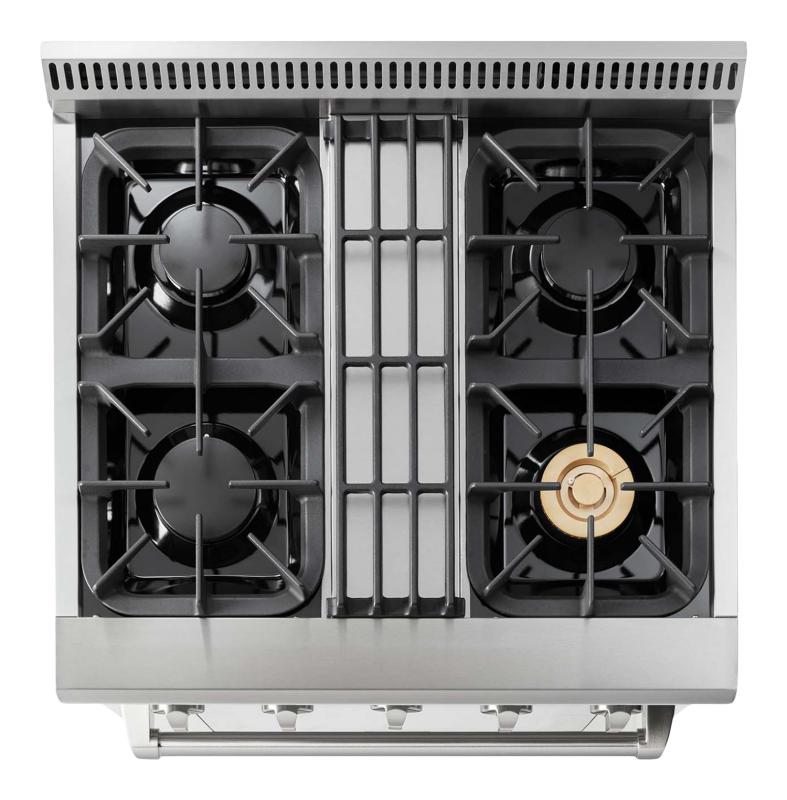 Thor Kitchen 30 Inch Professional Dual Fuel Range - Stainless Steel (HRD3088U)