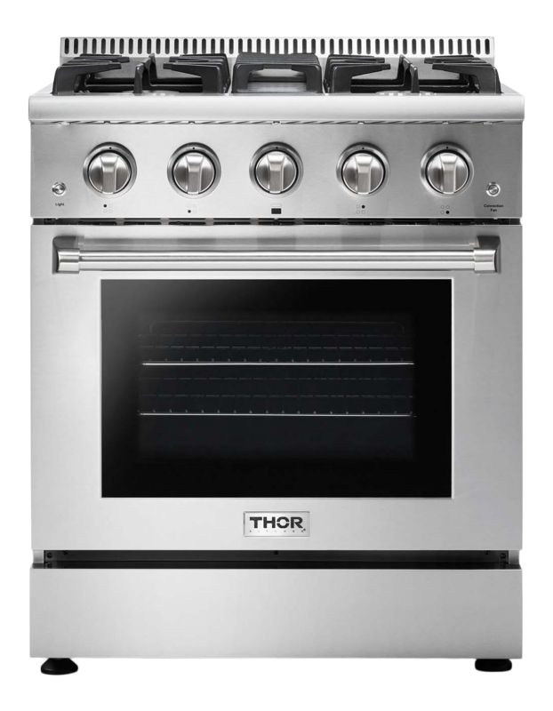 Thor Kitchen Thor Kitchen 30-Inch Professional Liquid Propane Range (Discontinued) - Stainless Steel (HRG3080ULP)
