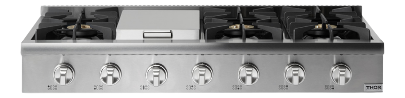 THOR KITCHEN 48-inch Professional Lp Rangetop - Stainless Steel (HRT4806ULP)
