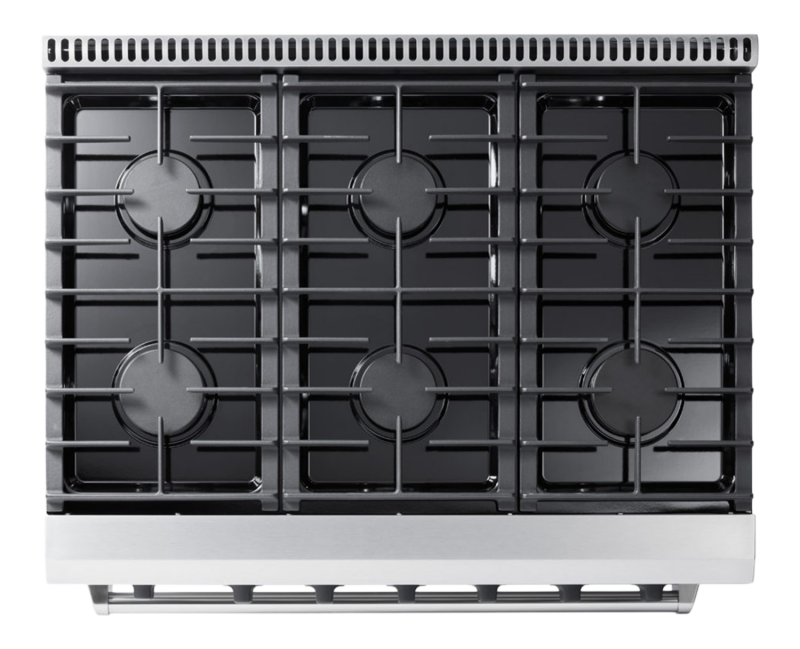 Thor Kitchen 36 Inch Liquid Propane Range, 6 Burner Convection Oven - Stainless Steel (LRG3601ULP)