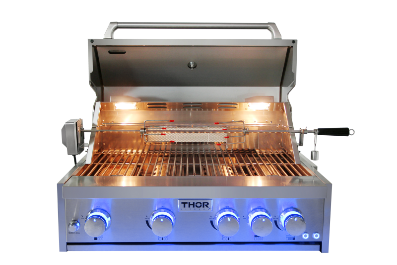 Thor Kitchen 32 Inch Outdoor Kitchen Gas Bbq Grill With 4 Burners - Stainless Steel (MK04SS304)