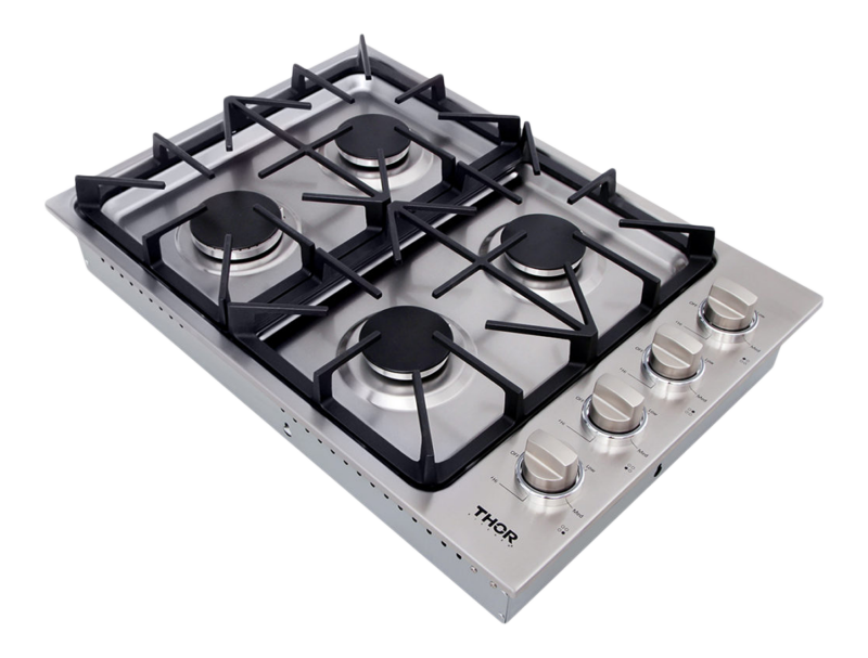 Thor Kitchen 30 Inch Professional Drop-in Gas Cooktop In Stainless Steel Thor Kitchen - Stainless Steel (TGC3001)