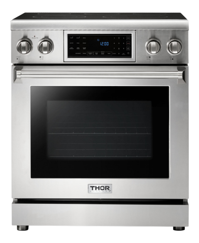 THOR KITCHEN 30-inch Tilt Panel Electric Range Professional - Stainless Steel (TRE3001)