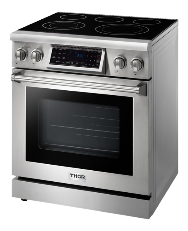 THOR KITCHEN 30-inch Tilt Panel Electric Range Professional - Stainless Steel (TRE3001)
