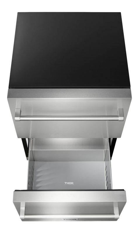 THOR KITCHEN 24 Inch Indoor Outdoor Refrigerator Drawer - Stainless Steel (TRF24U)