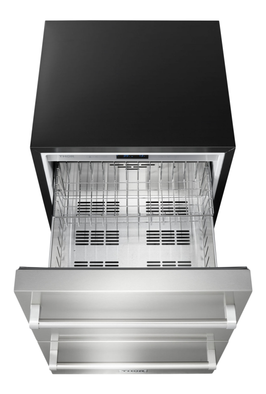 THOR KITCHEN 24 Inch Indoor Outdoor Refrigerator Drawer - Stainless Steel (TRF24U)