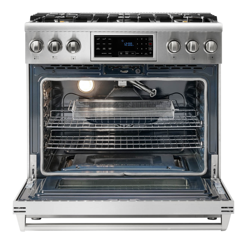 Thor Kitchen 36 Inch Tilt Panel Gas Range Professional - Stainless Steel (TRG3601)