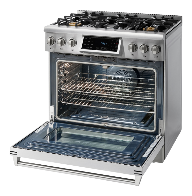 Thor Kitchen 36 Inch Tilt Panel Gas Range Professional - Stainless Steel (TRG3601)