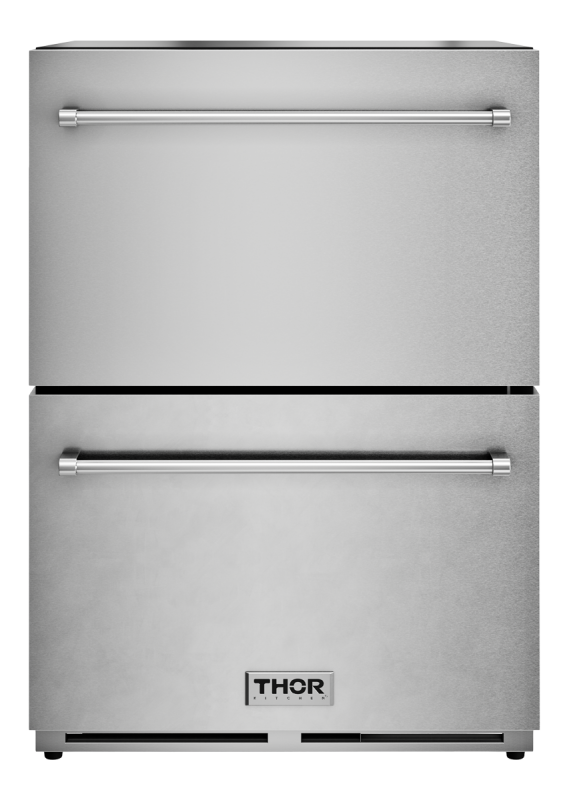THOR KITCHEN 24 Inch Indoor Outdoor Freezer Drawer Thor Kitchen - Stainless Steel (TRZ24U)
