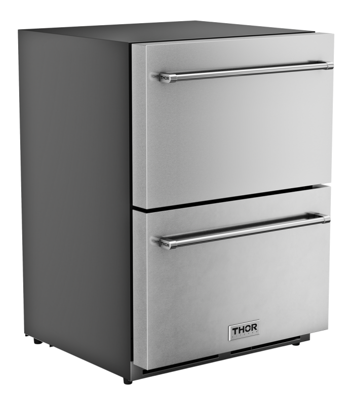 THOR KITCHEN 24 Inch Indoor Outdoor Freezer Drawer Thor Kitchen - Stainless Steel (TRZ24U)