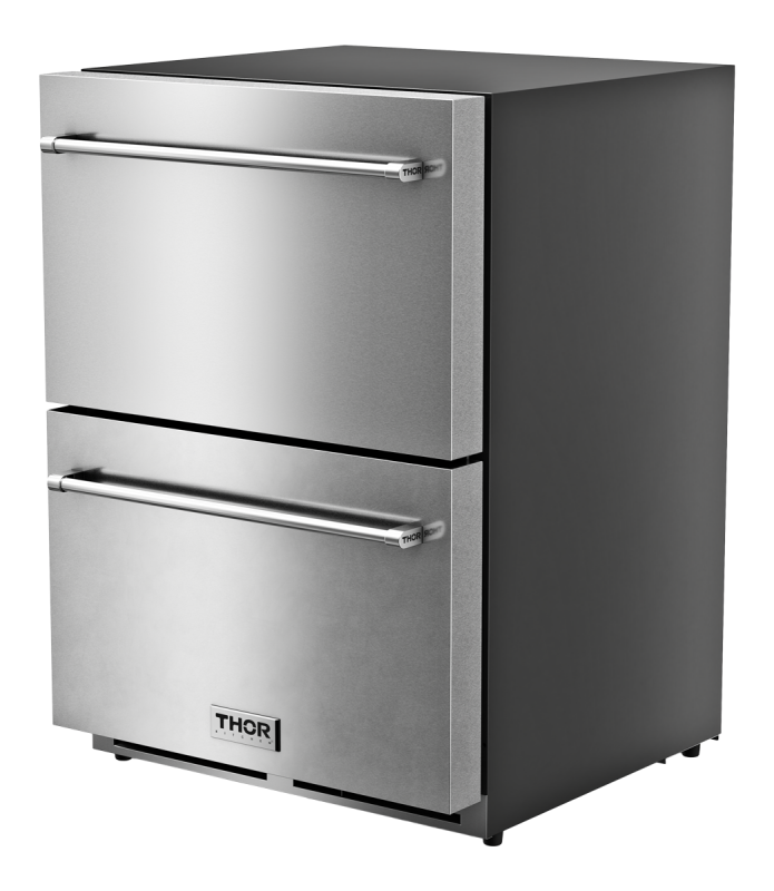 THOR KITCHEN 24 Inch Indoor Outdoor Freezer Drawer Thor Kitchen - Stainless Steel (TRZ24U)