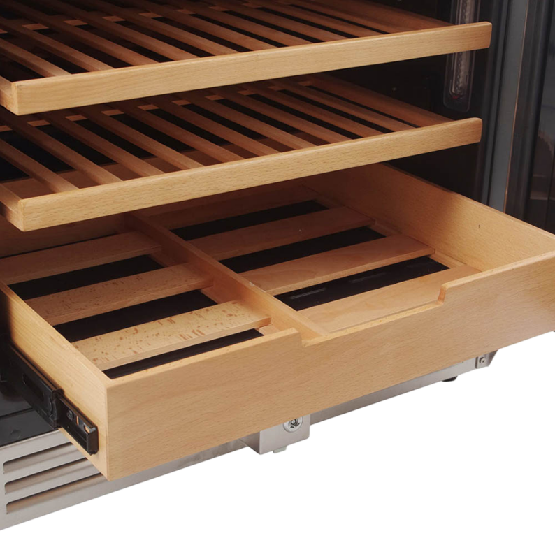 Thor Kitchen 24 Inch Dual Zone Wine Cooler, 162 Wine Bottle Capacity - Stainless Steel (TWC2403DI)