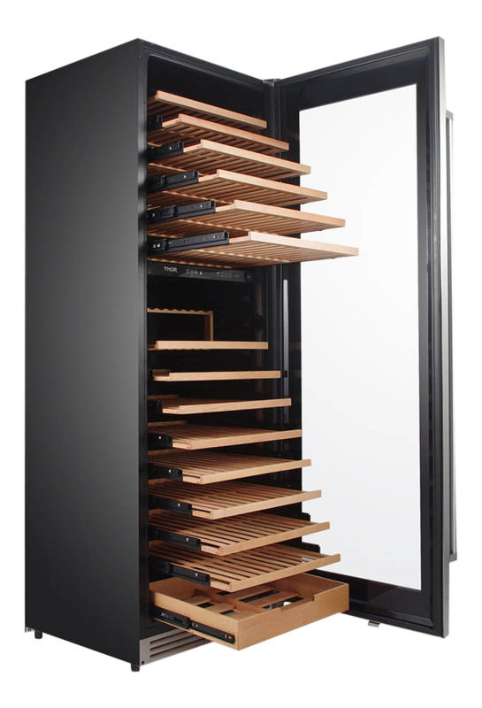 Thor Kitchen 24 Inch Dual Zone Wine Cooler, 162 Wine Bottle Capacity - Stainless Steel (TWC2403DI)
