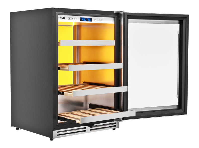THOR KITCHEN 24-Inch Single Zone Wine Cooler, 45 Wine Bottle Capacity - Other (TWC24UL)