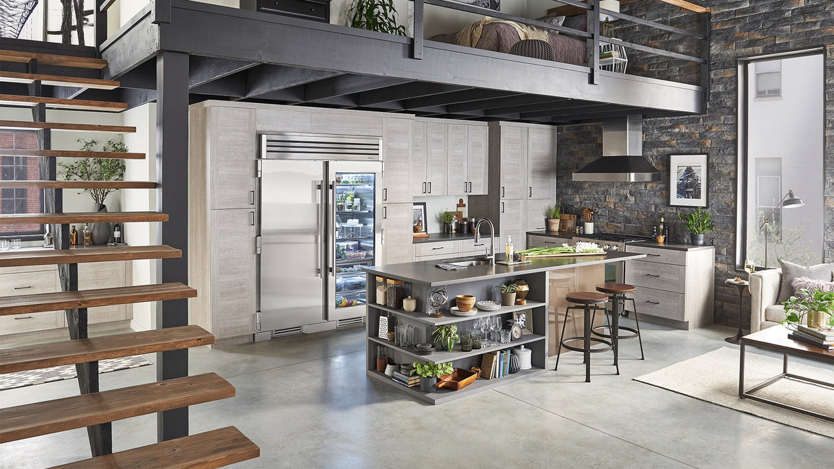 TRUE RESIDENTIAL 30″ Glass Door Refrigerator Column - Stainless Steel (TR30REFLSGC)