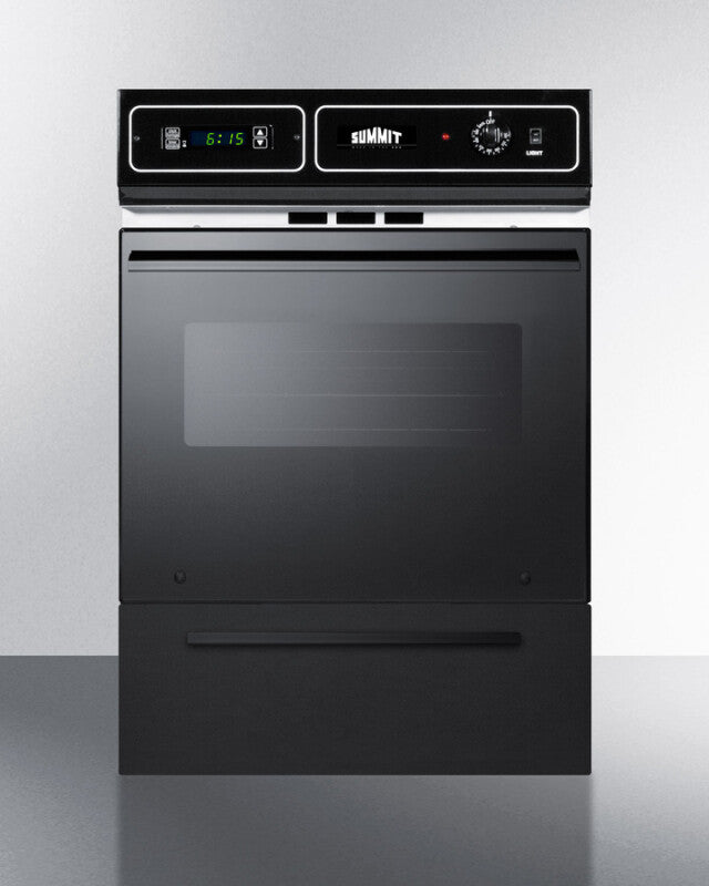 Summit 24" Wide Gas Wall Oven - Black (TTM7212DK)