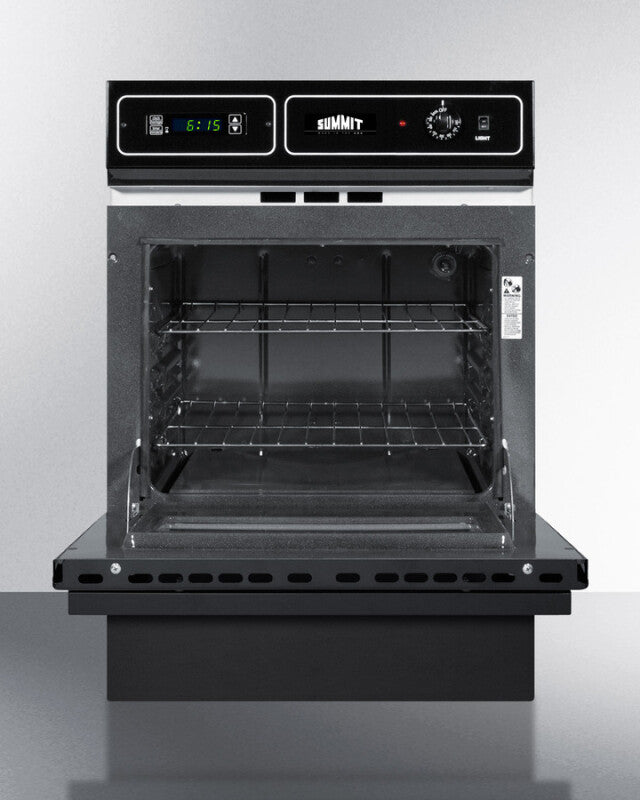 Summit 24" Wide Gas Wall Oven - Black (TTM7212DK)
