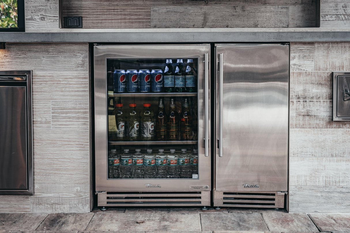 TRUE RESIDENTIAL 24″ Undercounter Refrigerator Stainless Glass - Stainless Steel (TUR24RSGC)