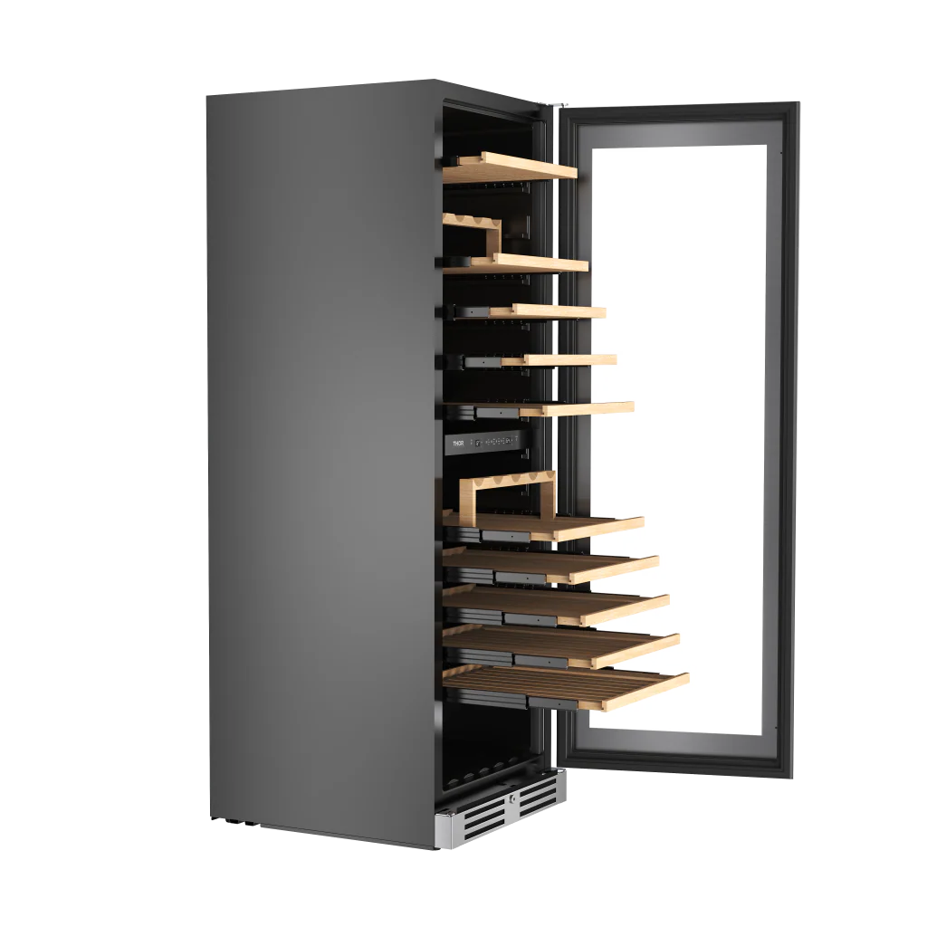 Thor Kitchen 24 Inch Freestanding Dual Zone Wine Cellar, 115 Bottle Capacity Thor Kitchen - Panel Ready (TWC2470D)