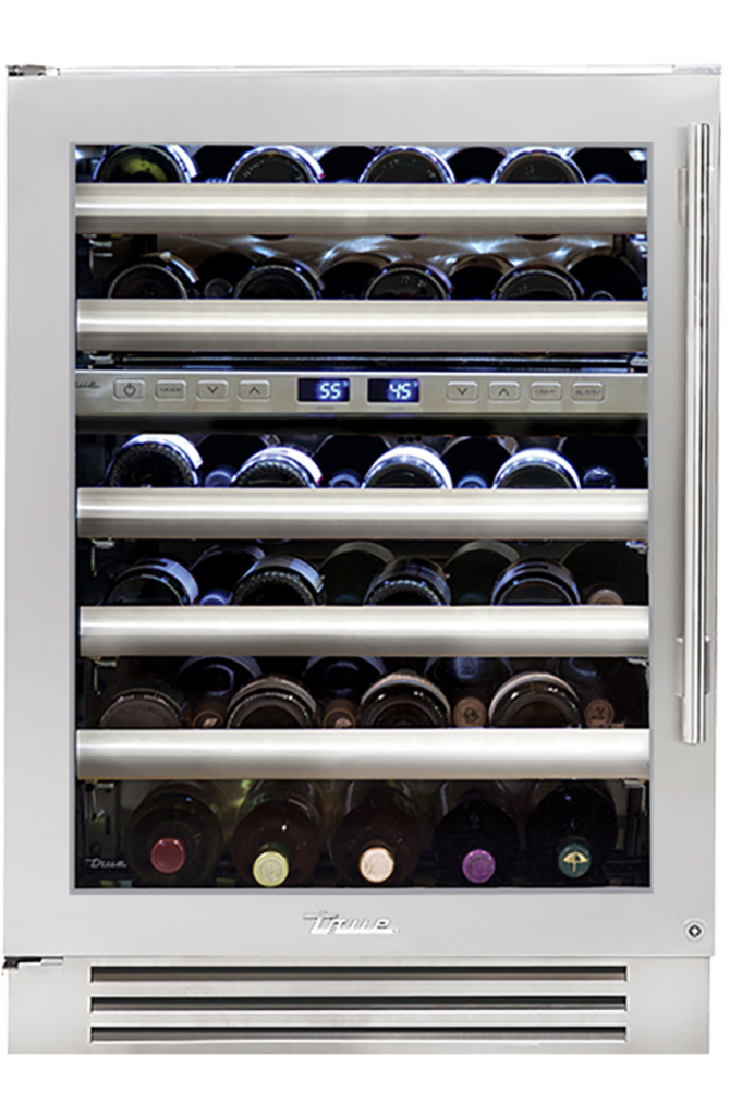 True Residential 24″ Dual Zone Wine Cabinet Stainless Glass - Stainless Steel (TWC24DZLSGC)