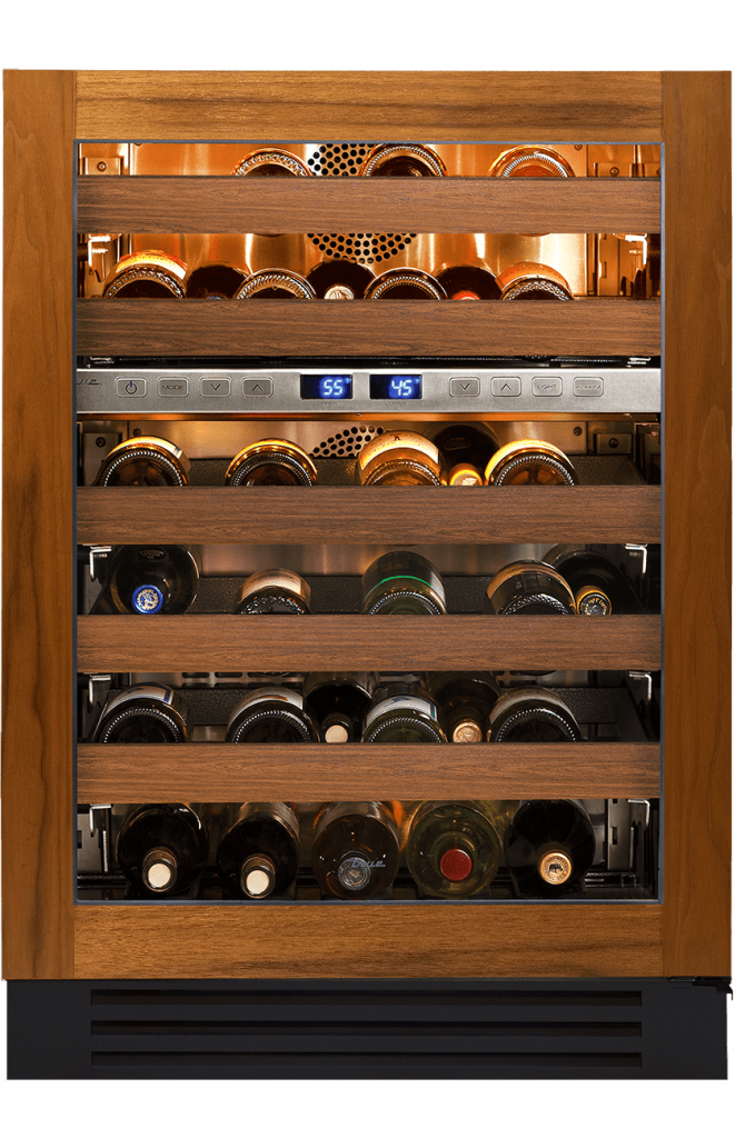 True Residential 5.28 cu. ft. 24″ Dual Zone Wine Cabinet Overlay Glass With Right Hinge - Other (TWC24DZROGC)