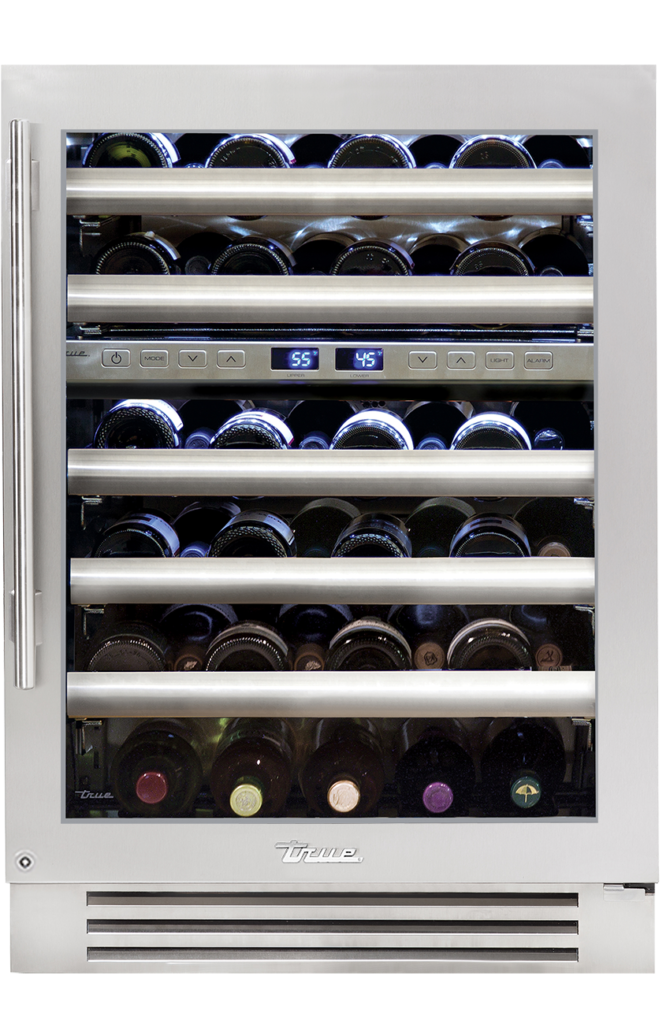 True Residential 24″ Dual Zone Wine Cabinet Stainless Glass - Stainless Steel (TWC24DZRSGC)