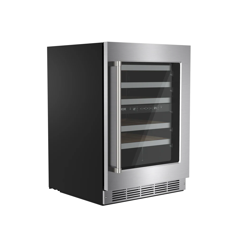 Thor Kitchen 24 Inch Undercounter Dual Zone Wine Cooler, 46 Bottle Capacity Thor Kitchen - Stainless Steel (TWC24UD)